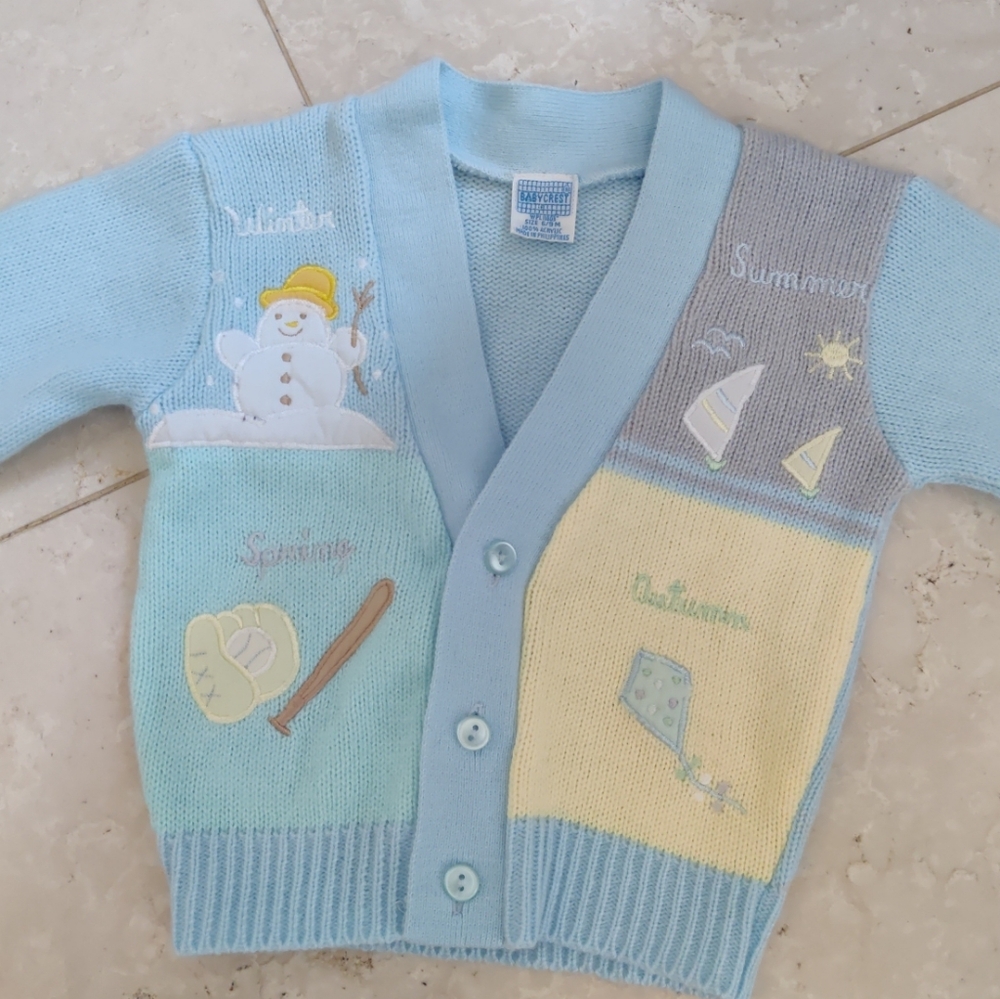 Vintage 90s Babycrest Sweater 4 Seasons 6-9 Months 🐤🍼